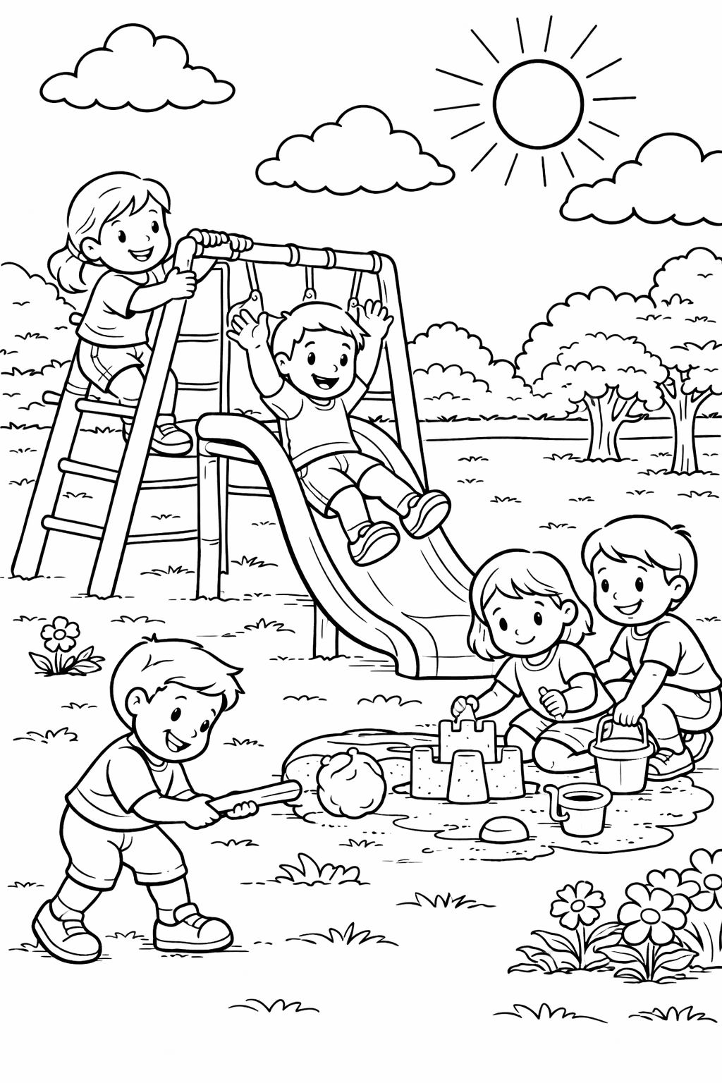 A KIDS WORLD (Coloring Book)