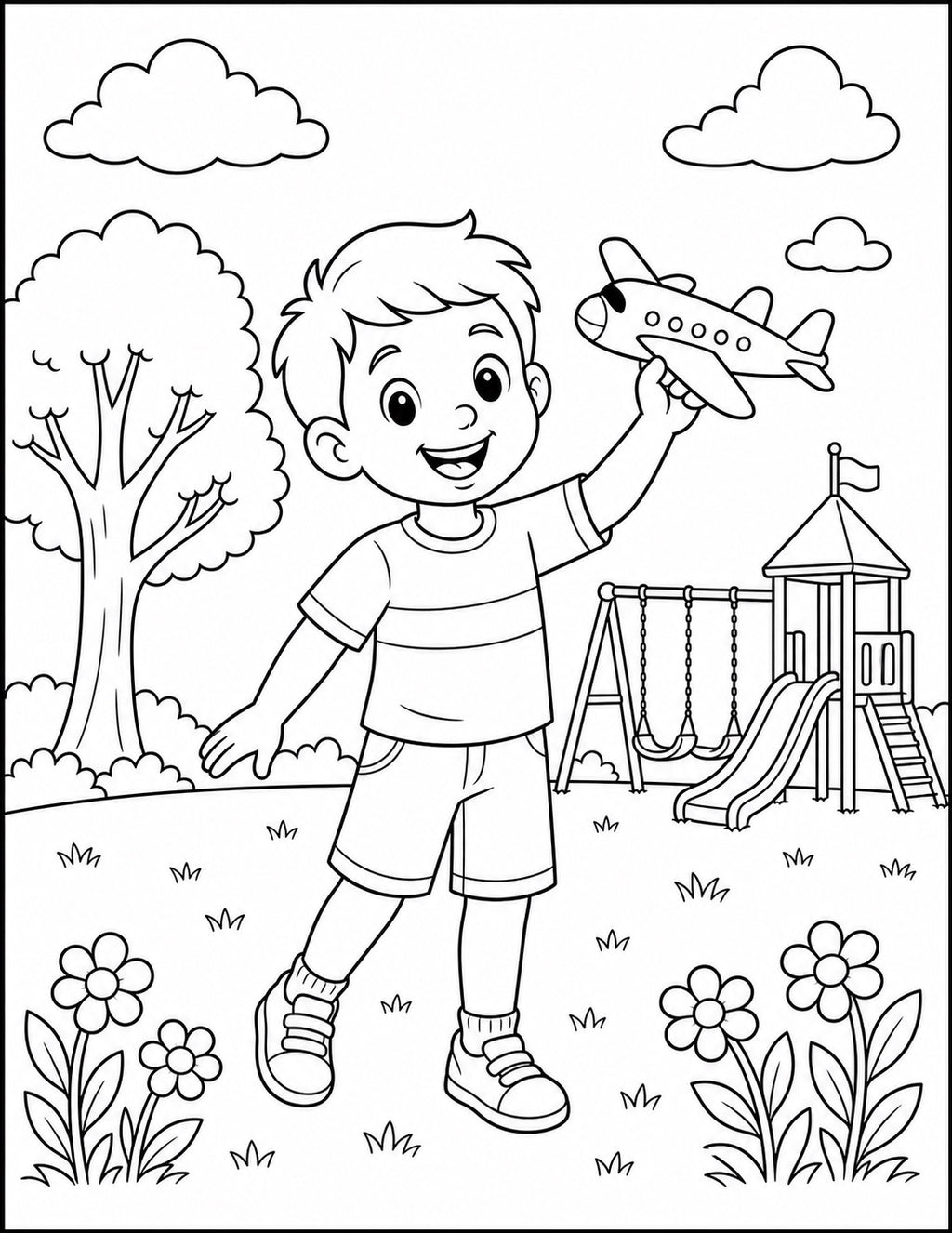 A KIDS WORLD (Coloring Book)